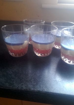 A picture of Mandys 4th of July mousse.