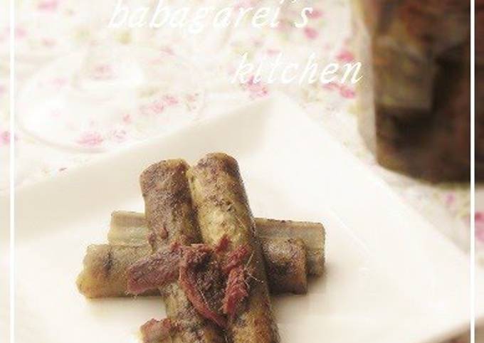 An Easy Snack Burdock Root Confit