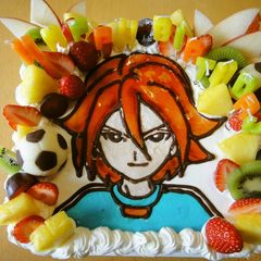 A picture of Game Character Cake: Inazuma Eleven's Motoyama Hiroto.