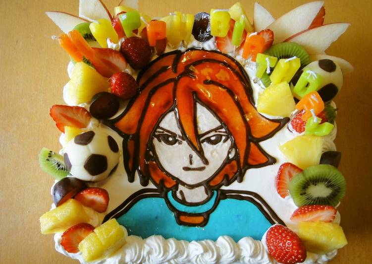 Step-by-Step Guide to Prepare Any-night-of-the-week Game Character Cake: Inazuma Eleven&#39;s Motoyama Hiroto