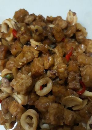 Foto resep Oseng oseng cumi tempe pedas