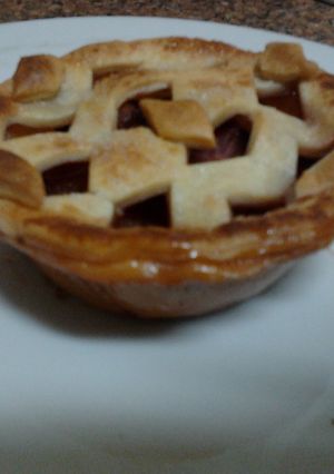 A picture of Ladybirds Toffee , Pear , Apple and or Strawberry Pies.