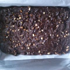 Dark chocolate PB fudge A picture of Dark chocolate PB fudge.