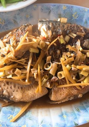 Hình của món Rô phi sốt xì dầu.