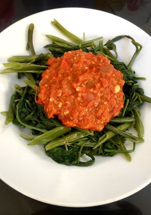 Foto resep Resep diet no oil, #7 (plecing kangkung)