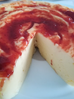 Una foto de Tarta de queso en el microondas