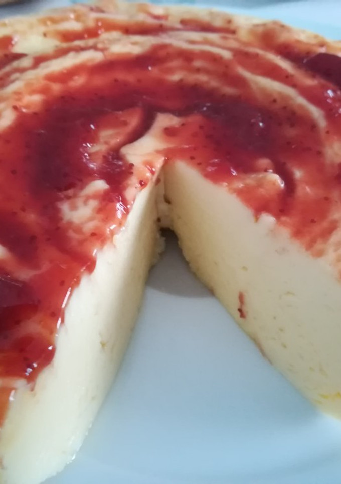 Una foto de Tarta de queso en el microondas