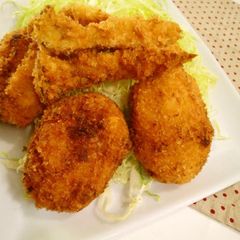 A picture of Crab Cream Croquettes Made with Healthy Soy Milk.