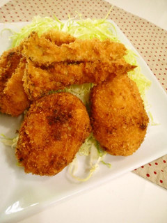A picture of Crab Cream Croquettes Made with Healthy Soy Milk.