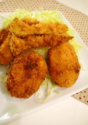A picture of Crab Cream Croquettes Made with Healthy Soy Milk.