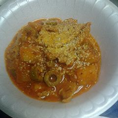 A picture of Eggplant and beef.