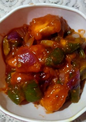 रेस्टोरेंट स्टाइल ड्राई पनीर चिली (restaurant style dry paneer chilli recipe in Hindi) रेसिपी मुख्य फोटो