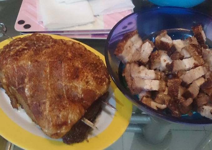 Simple Way to Prepare Favorite Crispy Roasted Pork Belly