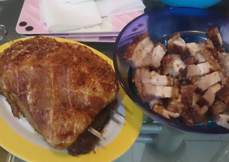 Simple Way to Make Favorite Crispy Roasted Pork Belly