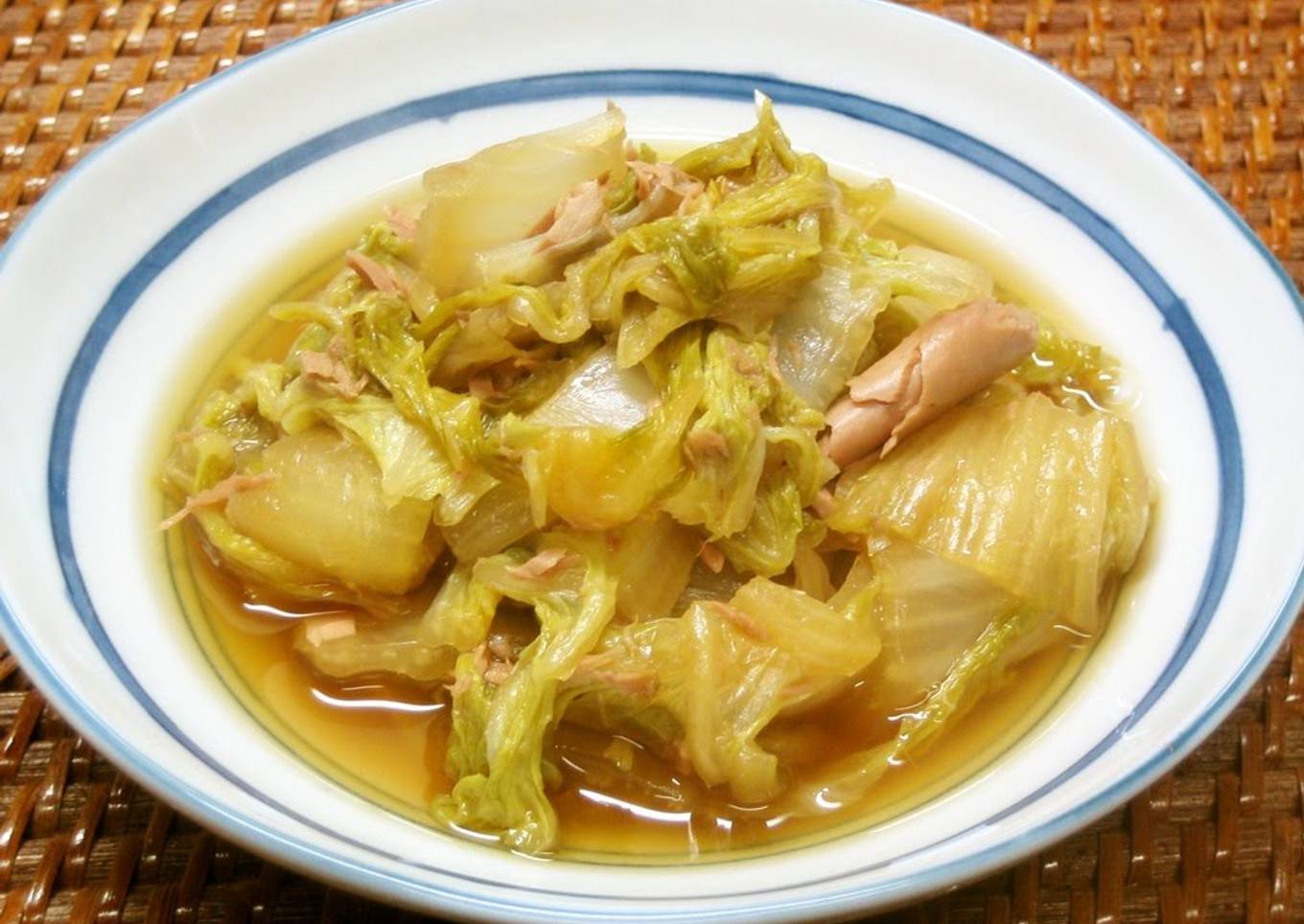 Bok choy tuna clean to boil