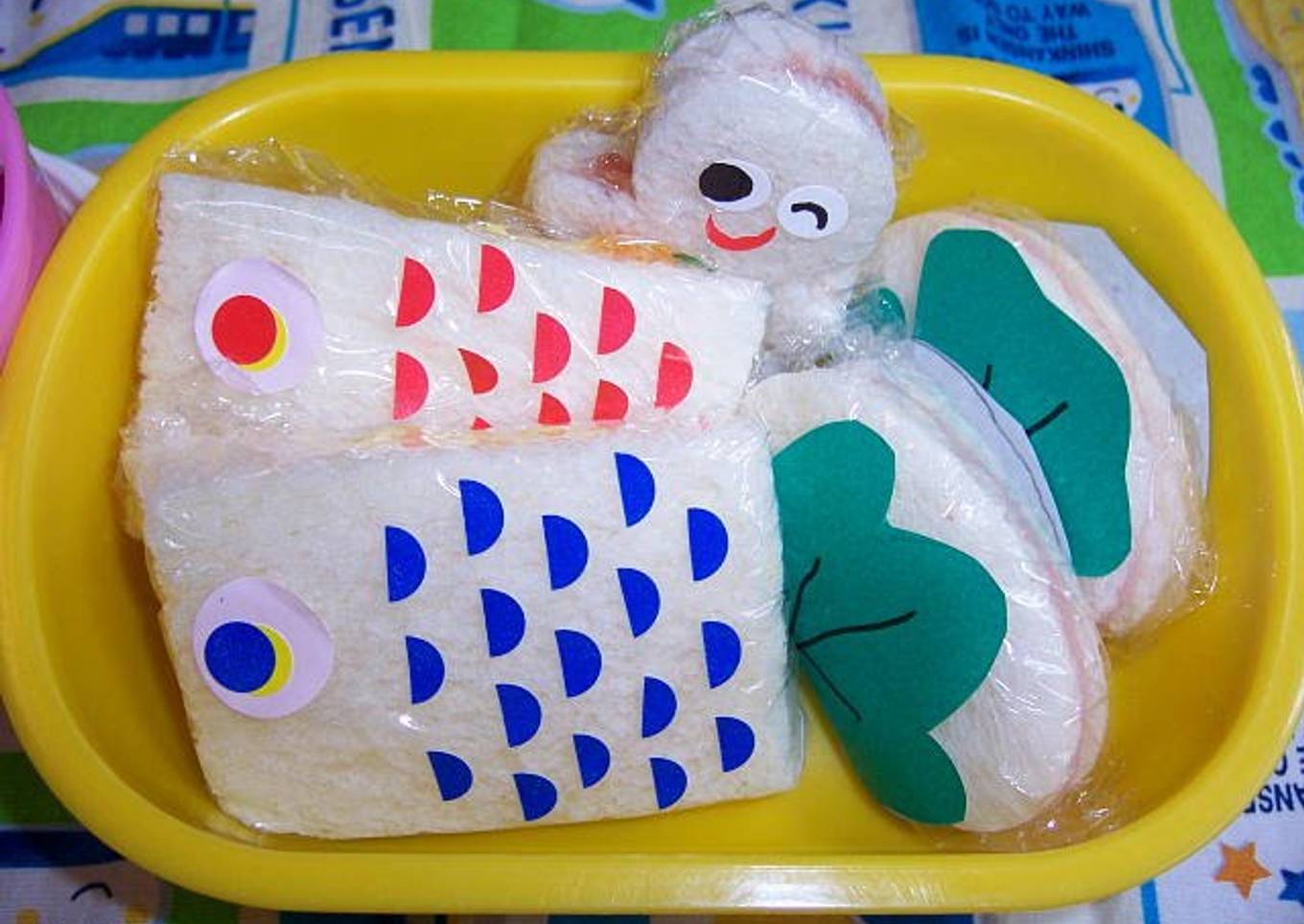 Kindergarten Bento (Flying Carp Sandwiches)