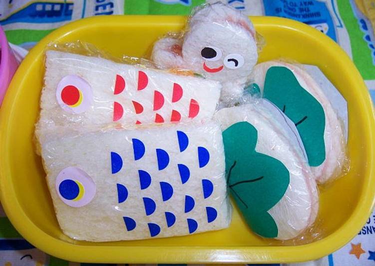 Kindergarten Bento (Flying Carp Sandwiches)