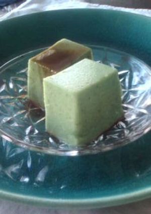 A picture of With Condensed Milk Milky Zunda (Edamame) Soy Milk Kanten Jello.