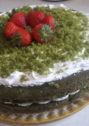 عکسی از دستور کیک اسفناج
