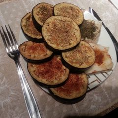 A picture of Oven roasted eggplant.