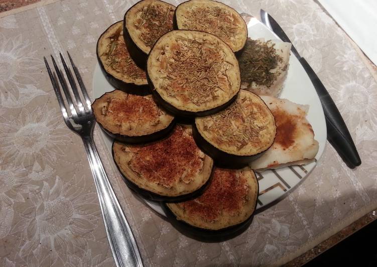 Oven roasted eggplant