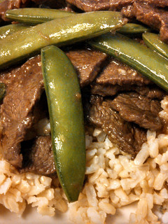 A picture of Stir-Fry Beef with Sugar Snap Peas.