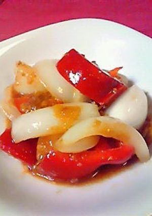 A picture of Onion and Bell Pepper Miso Stir Fry - Great in Bentos.