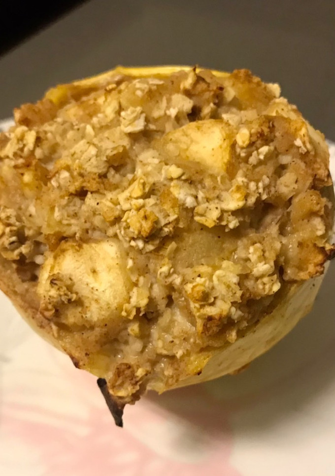 Una foto de Manzanas al horno con avena
