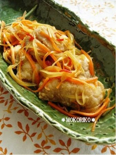 A picture of Cod Fillets in Nanban Sauce with Veggies.