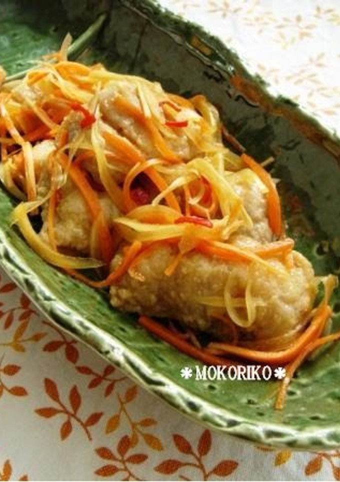 A picture of Cod Fillets in Nanban Sauce with Veggies.