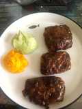 Paquetitos verdura y hongos con mayonesa de zanahoria y de palta