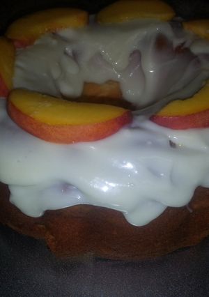 A picture of Peaches and Cream Bundt Cake.