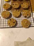 Cookies de avena, banana y chips de chocolate