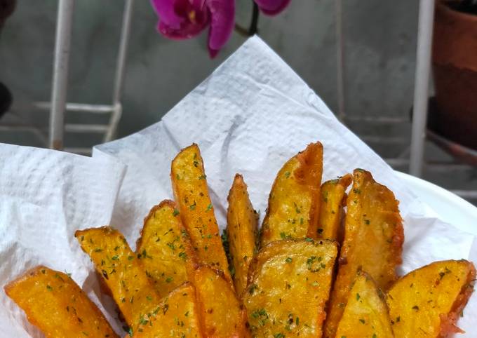 Resep Kentang Wedges Goreng, Enak Banget