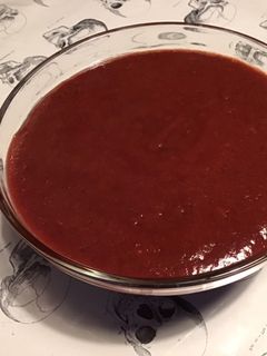 Une photo de Compote de pêches de vigne et prunes d ente