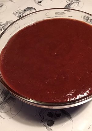 Une photo de Compote de pêches de vigne et prunes d ente