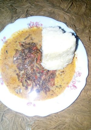 A picture of Fried omena with ugali#authormarathon.
