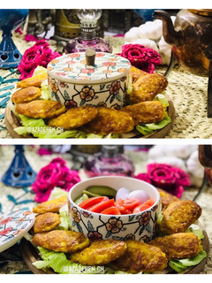 عکسی از دستور کوکو سیب زمینی با کوکتل