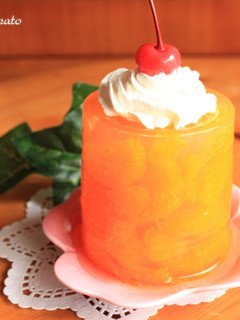A picture of Mikan Tangerine Jello.