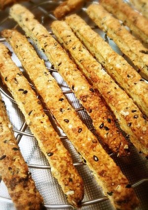 A picture of Macrobiotic Crispy Sake Lees Snack Sticks.