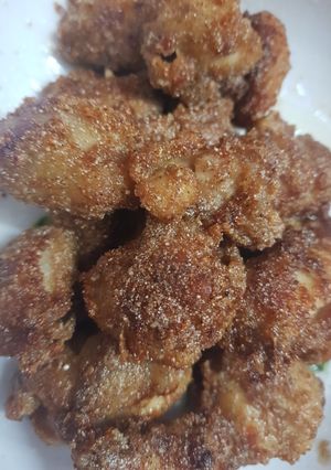 Hình của món Gà rang muối.