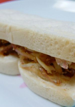 A picture of For Myoga Ginger Lovers: Bonito Flake and Cheese Sandwich.