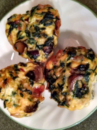 Recipe Mini Egg, Mushroom and Spinach Frittatas the Delicious Appealing