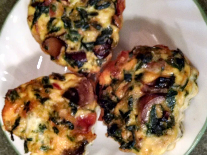 Recipe Mini Egg, Mushroom and Spinach Frittatas the Delicious Appealing