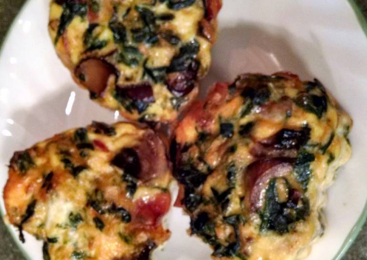 Steps to Make Homemade Mini Egg, Mushroom and Spinach Frittatas