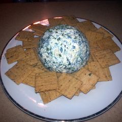 A picture of Spinach artichoke cheese ball.