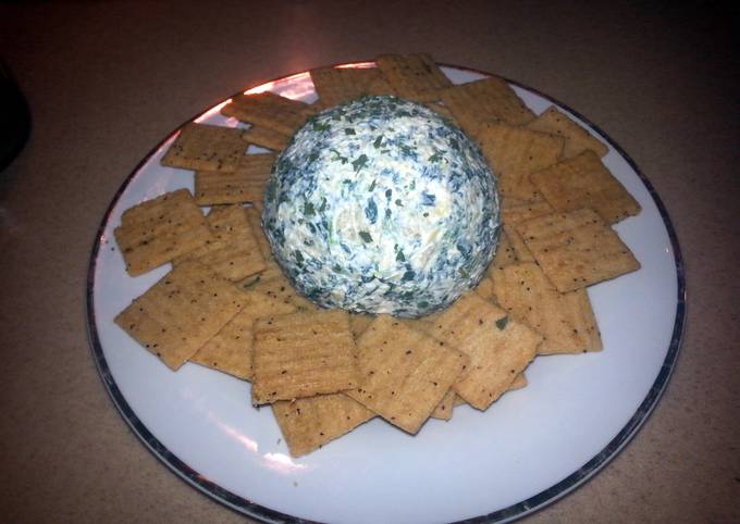 Spinach artichoke cheese ball