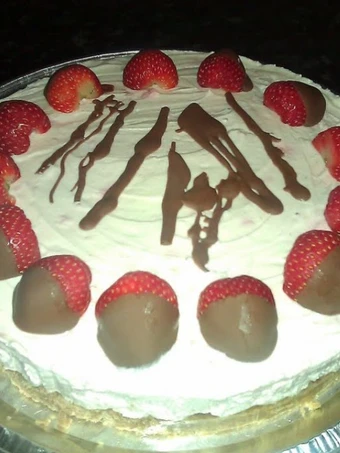 Easy Steps to Make|Recipe} Non-bake Chocolate Dipped Strawberry Cheesecake the Delicious, Tasty