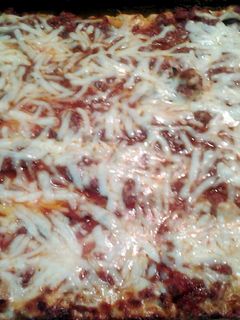 A picture of lasagne.