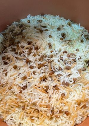 صورة لوصفة كشري في قدر الضغط الكهربائي